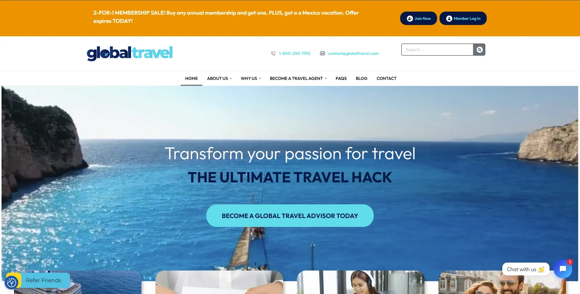 GlobalTravel.com website preview