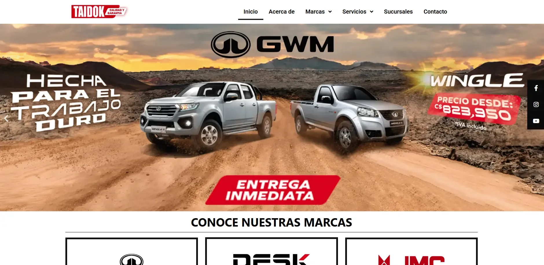 Taidok Nicaragua website preview